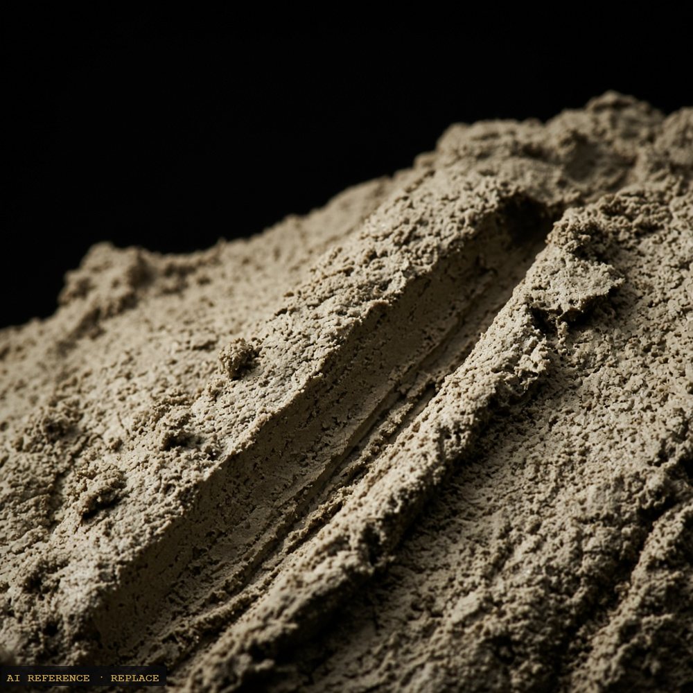The clay's texture, close up